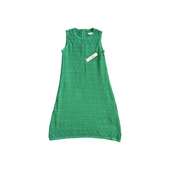 Eliza J Green Lace Sheath Dress Size Small Sleeveless Zip Cotton. New - Picture 3 of 6